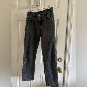 Levi's 501 crop 25x26 vintage black